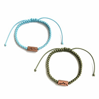 Bracelet tressé en bois avec breloque « Vœux Éternels » pour couple, bijou tendance pour homme et femme, cadeau unisexe