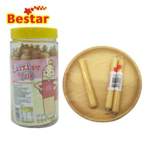BESTAR OEM ODM Bonbons Halal en forme de saucisse, saveur sucrée, bonbons gélifiés moelleux, en forme de hot-dog, bonbons sucrés doux, friandises pour enfants - Product Image 1