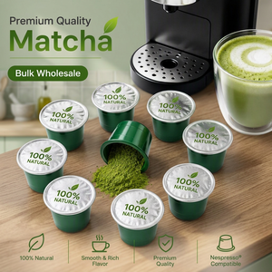 ชาเขียวมัทฉะแบบแคปซูลสำหรับเครื่อง Keurig รุ่น First Harvest เกรดพรีเมียม ขายส่งจำนวนมาก รับผลิตแบบ OEM แบรนด์ส่วนตัว บรรจุภัณฑ์ตามสั่ง - Product Image 1