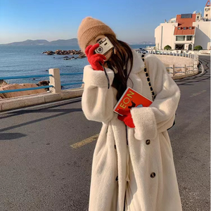 <span class=keywords><strong>Manteau</strong></span> long élégant pour femmes, mode personnalisée, <span class=keywords><strong>chaud</strong></span> pour l'<span class=keywords><strong>hiver</strong></span>, <span class=keywords><strong>manteau</strong></span> en fausse fourrure pour femmes - Product Image 4