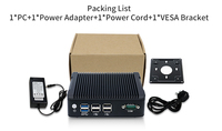 Kleine Mini Pc J3710 Ddr3 Ram Ssd Hd 6 Usb Poorten Windows 10/11 12V Dc Power Mini Computers