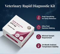 Kit rapide certifié ISO13485 pour l'antigène du virus de la parvovirose canine (CPV Ag) en or colloïdal, précision de 99 %, 1 test ou 25 tests