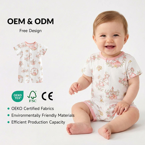 Ropa de verano para bebés recién nacidos, ropa con estampado de flores para niños pequeños, pelele para bebés - Product Image 1