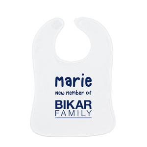 Bavaglino personalizzato per neonati con logo + nome del bambino a partire da 25 pezzi - Product Image 1