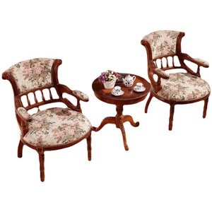 JINS Chaise de salle à manger moderne en bois massif de style européen Chaise d'étude néo-classique avec tissu pour restaurants et tables - Product Image 4
