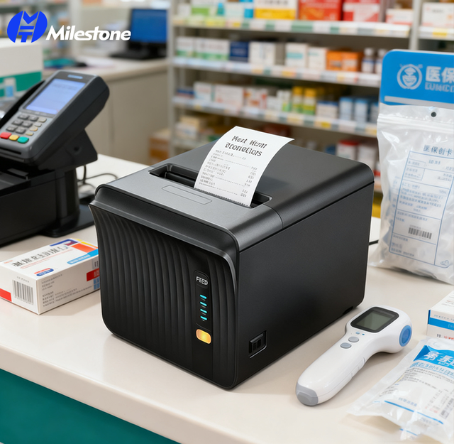 Milestone MHT-P80A Wireless for Thermal Receipt Printer 80mm with Cash Drawer 250mm/s Cutting Speed for Kitchen Use Stock