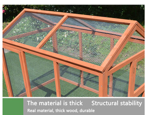 Best-seller Fournitures pour animaux <span class=keywords><strong>de</strong></span> compagnie en bois d'extérieur <span class=keywords><strong>Poule</strong></span> à grande course Poulailler Cage Coop - Product Image 5