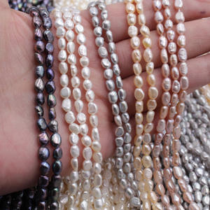 Perlas de Agua Dulce Naturales de la Marca Wenchi, Forma Barroca, 4-5mm, de Doble Cara, Color Claro, Pequeñas, para Joyería DIY - Blanco China - Product Image 3