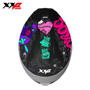 Casques de moto intégraux NEUFS avec grand spoiler, double visière, boucle à dégagement rapide, tailles S-XXL, XXP VINDICATOR VOOXOO DOT ABS - Product Image 2