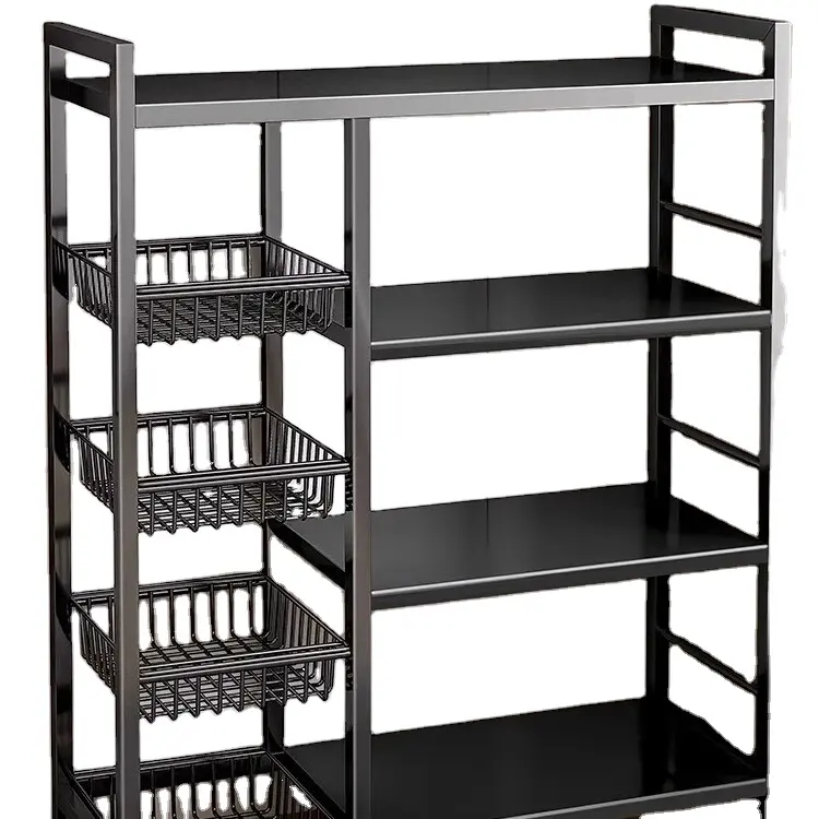 Scaffale da cucina piano multi-strato mobile per uso domestico cesto di stoccaggio ripiano forniture Daquan