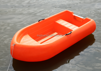 Bateau en plastique PE haute densité à double pont de 2,3 m de qualité supérieure, idéal pour la pêche, petites embarcations en PE