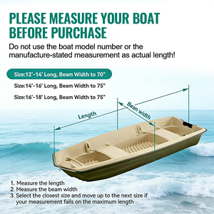 Bâche de <span class=keywords><strong>bateau</strong></span> en <span class=keywords><strong>toile</strong></span> de polyester de qualité marine, imperméable, ajustement universel pour <span class=keywords><strong>bateau</strong></span> de pêche - Product Image 5