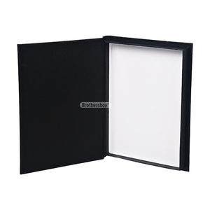 Personalized Design Magnetic Rigid Book Style Luxury Clamshell <b>Black</b> Magnetic Gift <b>Box</b> With Logo - Product Image 4