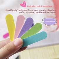 Mini bâtonnets de polissage double face en bois pour faux ongles 7,6 cm – Lime et polissoir – Vente en gros