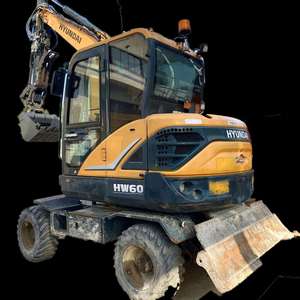 2024 100% Original Coréen Hyundai HW60 Mini-Excavatrice sur Pneus Hyundai 60 150 210 Excavatrice sur Pneus en Stock à Vendre - Product Image 1