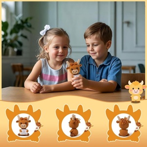 Peluche de soutien émotionnel en forme de vache au crochet avec carte d'encouragement, jouet en peluche mignon fait main, cadeau pour femmes et amies - Product Image 6