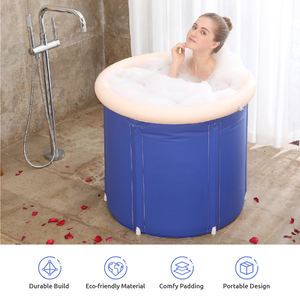 Grande bâche épaisse gonflable <span class=keywords><strong>pliable</strong></span> bleue <span class=keywords><strong>de</strong></span> 0.6mm en pvc <span class=keywords><strong>baignoire</strong></span> <span class=keywords><strong>de</strong></span> <span class=keywords><strong>douche</strong></span> pour adultes - Product Image 3