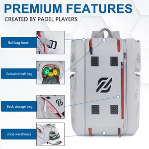 Bolsa de Pickleball Impermeable Personalizada, Bolsa de Pádel de Alta Calidad, PU Multifuncional, Bolsas y Mochilas de Pickleball Desmontables - Product Image 4