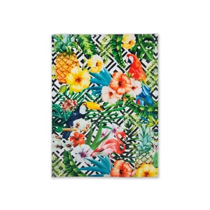 Essuie-tout de cuisine en coton imprimé floral Excelsa Tropical Chic 50x70 cm multicolore rectangulaire lavable en machine - Product Image 1