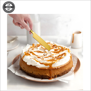 Ensemble de coupe-gâteau pour mariage, élégant ensemble de couteau et de serveur à gâteau avec des bords arrondis en acier inoxydable épaissi pour <span class=keywords><strong>anniversaire</strong></span> - Product Image 3