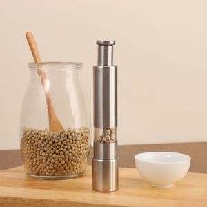 Molinillo Manual de Acero Inoxidable y Bambú para Especias y Salsas, con Logotipo Personalizado, Utensilio de Cocina, Salero, Vajilla Promocional - Product Image 5