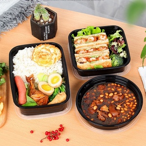 16oz 24oz 32oz 37oz 48oz hình chữ nhật màu đen/vòng nhựa dùng một lần Microwaveable an toàn bữa ăn chuẩn bị hộp đựng thức ăn - Product Image 2