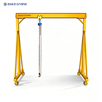 Grue portique mobile à poussée manuelle, portante 3m, réglable en hauteur, capacité 1 tonne, idéale pour garage et atelier - Offre Spéciale