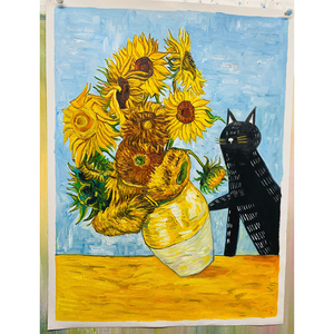 Arte de pared impresionista abstracto moderno al por mayor lienzo grande personalizado pinturas de flores pintadas <span class=keywords><strong>a</strong></span> mano Dafen reproducción <span class=keywords><strong>Picasso</strong></span> - Product Image 5