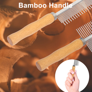 أسنان معدنية طويلة وقصيرة ، مشط إبرة معدنية للحيوانات الأليفة ، مشط الكلب ، مشط ، مشاط جمال القطط - Product Image 3