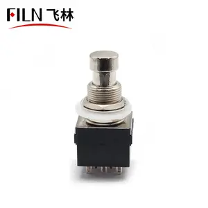 Filn 9 pins guitar switch 250v push button switch FLST09PYZM 3a guitar switch