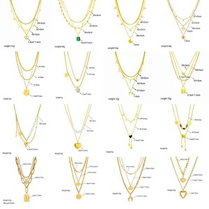Moda transfronteriza europea y americana: Collar de mujer de acero inoxidable chapado <span class=keywords><strong>en</strong></span> oro vintage, de doble capa, con múltiples elementos de insectos y perlas. - Product Image 6