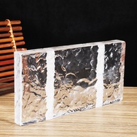 Le verre en cristal solide industriel bloque le matériau de construction de briques pour l'écran de mur décoratif