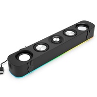 Barre de son USB+5.4 filaire Q-E3591 avec haut-parleurs stéréo doubles 5W pour ordinateur de bureau, ordinateur portable, moniteur et smartphone Bluetooth sans fil