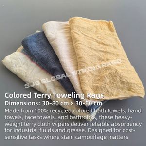 Paños de Limpieza Profesionales de Algodón 100%, de Color, Resistentes, para Taller, Limpieza Industrial - Product Image 2