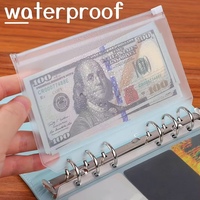 Pochettes de classeur A5 A6 personnalisables avec logo, inserts en PP, enveloppes étanches pour espèces, sac de budget pour carnet de notes, fermeture éclair en plastique