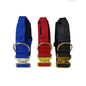 Fabrieksdirect Hondentuigjes <span class=keywords><strong>5cm</strong></span> Breed, Dik, Robuust, Verstelbaar Nylon Tactisch Hondentraininghalsband Met Slanggesp - Product Image 1