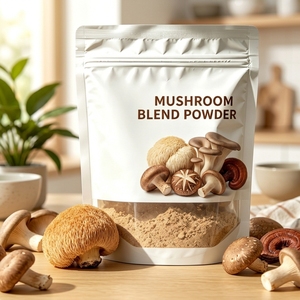 Café en Polvo <span class=keywords><strong>de</strong></span> Marca Privada con Mezcla <span class=keywords><strong>de</strong></span> Hongos Turkey Tail, Maitake, Chaga, Reishi, Lion's Mane y Cordyceps, Envasado al Vacío, Venta al Por Mayor - Product Image 4