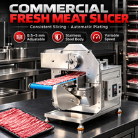 Machine à trancher la viande fraîche automatique, coupe-viande commercial pour bœuf, agneau, porc, épaisseur réglable pour la transformation de la viande dans les restaurants