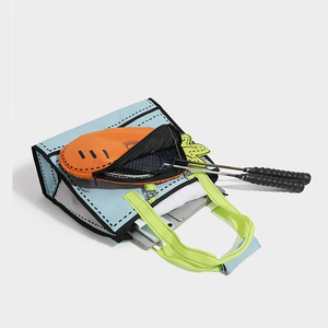 Sac de tennis pour femme en forme de carotte, en tissu Oxford, mignon, à bandoulière, grande capacité, sac à main décontracté, sac de badminton, vente en gros OEM - Product Image 2