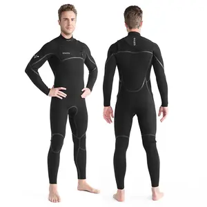 Dropshipping Pakaian Renang Pria, Lengan Panjang One-Piece 4/3Mm Thermal CR Stretch Menyelam Berselancar Wetsuit