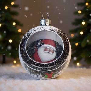 Homeera Decorative Ornament 13.5x7cm Round Iron Christmas Decoration Traditional Style - Product Image 2