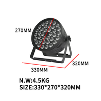 Projecteur PAR Redsun LED 36*10W RGBW 4-en-1 haute luminosité IP33 en aluminium et plastique, contrôle DMX512 pour scène/club/DJ/concert/mariage