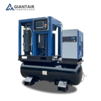 Compresseur d'air rotatif à vis à aimant permanent à fréquence variable 10HP-20HP 380V/415V/440V avec réservoir et sécheur