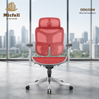 Chaise de bureau ergonomique de luxe avec appui-tête 4D, accoudoirs réglables 5D, dossier en fibre de carbone, entièrement en maille, pivotante, vente en gros, haute qualité