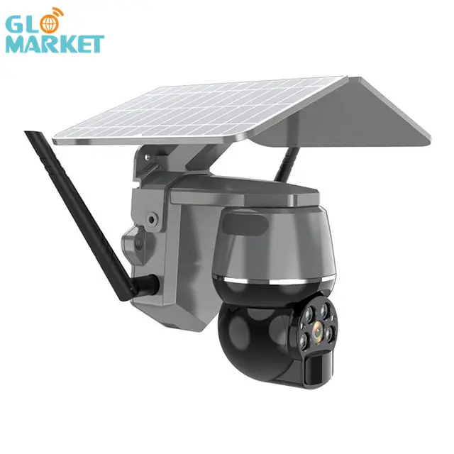 Glomarket 2022 Wireless Outdoor Smart Camera pannello solare batteria telecamera di sicurezza 4G visione notturna sistema di telecamere impermeabili