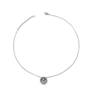 สร้อยคอจี้แฟชั่น สแตนเลสสตีล 316L ชุบทอง PVD ทนทาน พร้อมจี้ทรงกลม - Product Image 1