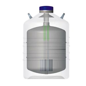 Réservoirs d'azote liquide à très faible perte d'évaporation YDS-16B-80 support interne 16L conteneur d'azote liquide cryogénique - Product Image 1