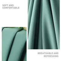 Tela a rayas de 300GSM del fabricante 70% Nylon 30% Spandex Interlock para niñas Yoga traje de baño ropa deportiva Lisa 200GSM