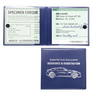 Organizzatore per Documenti <span class=keywords><strong>Auto</strong></span> da Cruscotto, Porta Carte d'Identità e Assicurazione in Pelle PU Impermeabile con Scomparti Multipli - Product Image 4