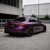 Rollo de Vinilo para Automóviles con Garantía de 8 Años, Color Morado, PET de Alto Brillo, Autoregenerable, Antiarañazos, Rollo de Película para Cambio de Color Automotriz de Carrocería Completa